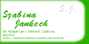 szabina jankech business card